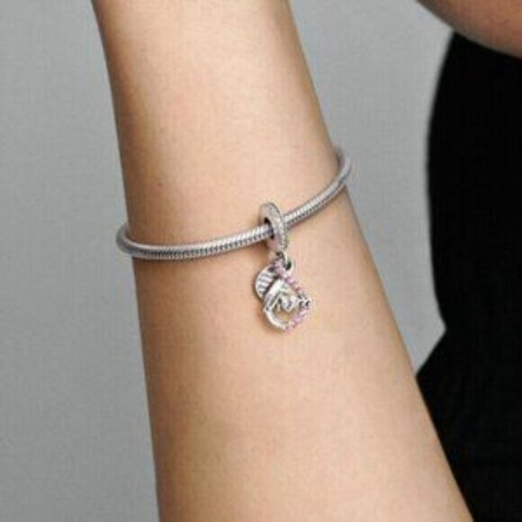 Pandora Mom Infinity Pav Double Dangle Charm - Picture 6 of 6